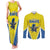 Custom West Knights of Yorkshire Couples Matching Tank Maxi Dress and Long Sleeve Button Shirt Skate Hard Hit Harder Yellow Version - Wonder Print Shop