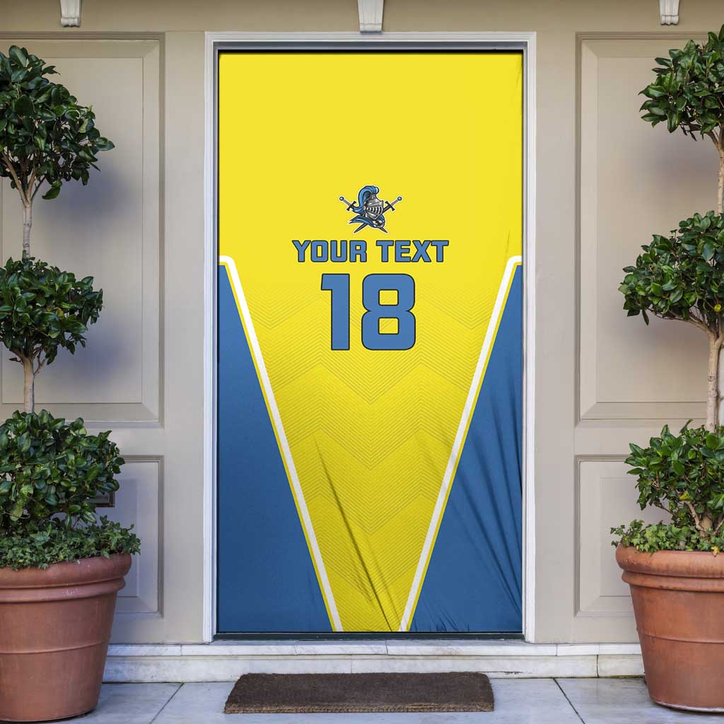 Custom West Knights of Yorkshire Door Cover Skate Hard Hit Harder Yellow Version - Wonder Print Shop