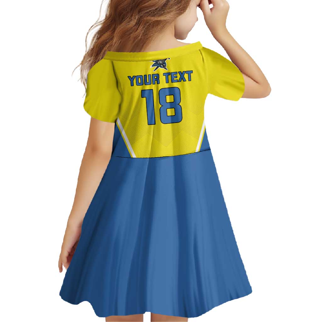 Custom West Knights of Yorkshire Family Matching Long Sleeve Bodycon Dress and Hawaiian Shirt Skate Hard Hit Harder Yellow Version - Wonder Print Shop