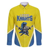 Custom West Knights of Yorkshire Family Matching Long Sleeve Bodycon Dress and Hawaiian Shirt Skate Hard Hit Harder Yellow Version - Wonder Print Shop