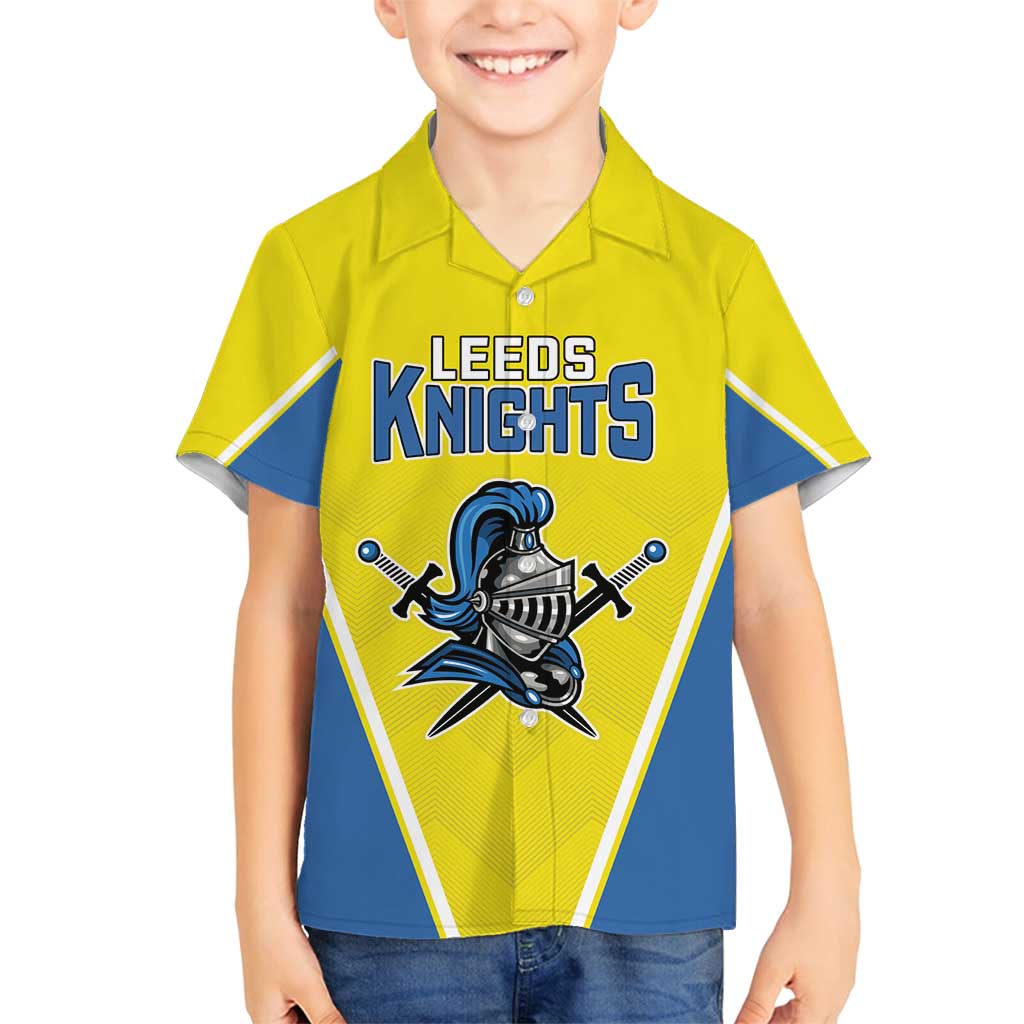 Custom West Knights of Yorkshire Family Matching Long Sleeve Bodycon Dress and Hawaiian Shirt Skate Hard Hit Harder Yellow Version - Wonder Print Shop