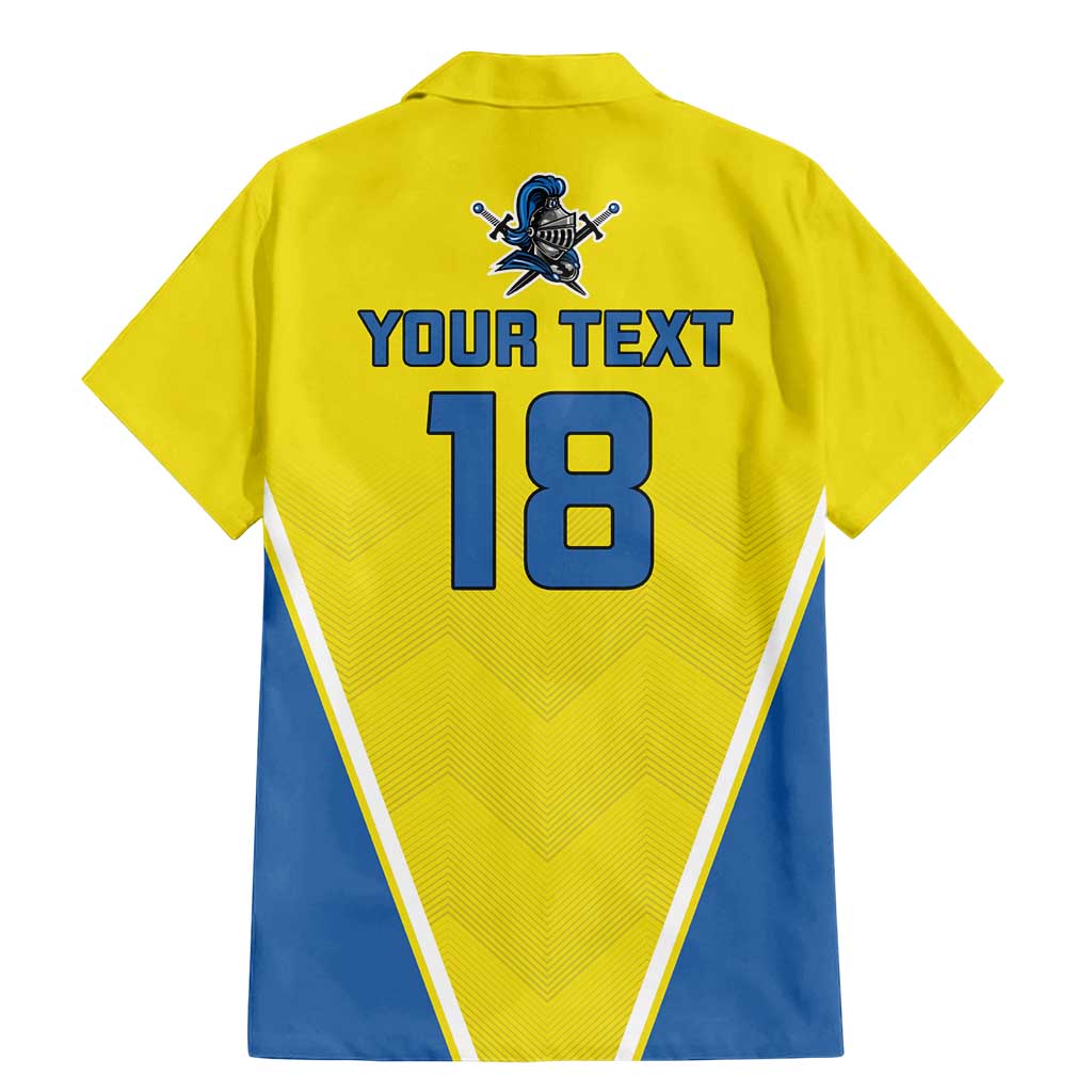Custom West Knights of Yorkshire Family Matching Mermaid Dress and Hawaiian Shirt Skate Hard Hit Harder Yellow Version - Wonder Print Shop