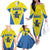Custom West Knights of Yorkshire Family Matching Off The Shoulder Long Sleeve Dress and Hawaiian Shirt Skate Hard Hit Harder Yellow Version - Wonder Print Shop