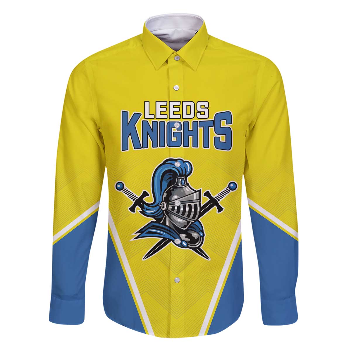 Custom West Knights of Yorkshire Family Matching Off The Shoulder Long Sleeve Dress and Hawaiian Shirt Skate Hard Hit Harder Yellow Version - Wonder Print Shop