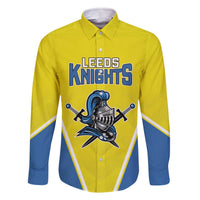 Custom West Knights of Yorkshire Family Matching Off The Shoulder Long Sleeve Dress and Hawaiian Shirt Skate Hard Hit Harder Yellow Version - Wonder Print Shop