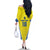 Custom West Knights of Yorkshire Family Matching Off The Shoulder Long Sleeve Dress and Hawaiian Shirt Skate Hard Hit Harder Yellow Version - Wonder Print Shop