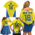 Custom West Knights of Yorkshire Family Matching Off Shoulder Short Dress and Hawaiian Shirt Skate Hard Hit Harder Yellow Version - Wonder Print Shop
