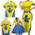 Custom West Knights of Yorkshire Family Matching Short Sleeve Bodycon Dress and Hawaiian Shirt Skate Hard Hit Harder Yellow Version - Wonder Print Shop