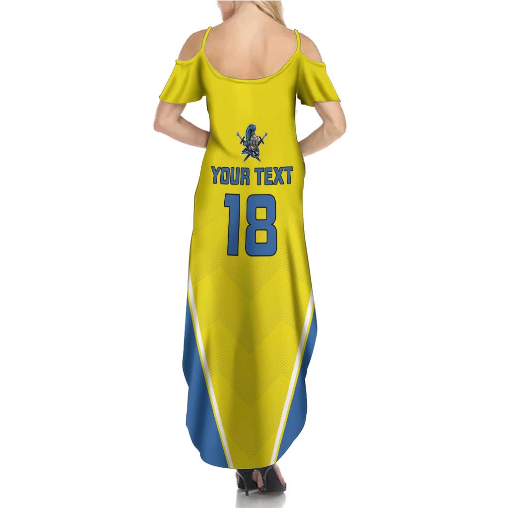 Custom West Knights of Yorkshire Family Matching Summer Maxi Dress and Hawaiian Shirt Skate Hard Hit Harder Yellow Version - Wonder Print Shop