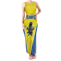 Custom West Knights of Yorkshire Family Matching Tank Maxi Dress and Hawaiian Shirt Skate Hard Hit Harder Yellow Version - Wonder Print Shop