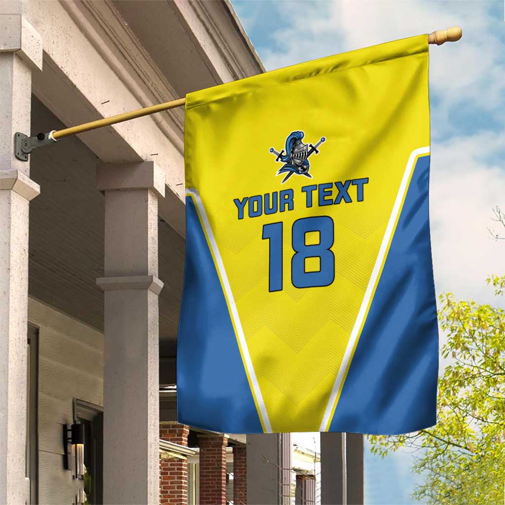 Custom West Knights of Yorkshire Garden Flag Skate Hard Hit Harder Yellow Version - Wonder Print Shop