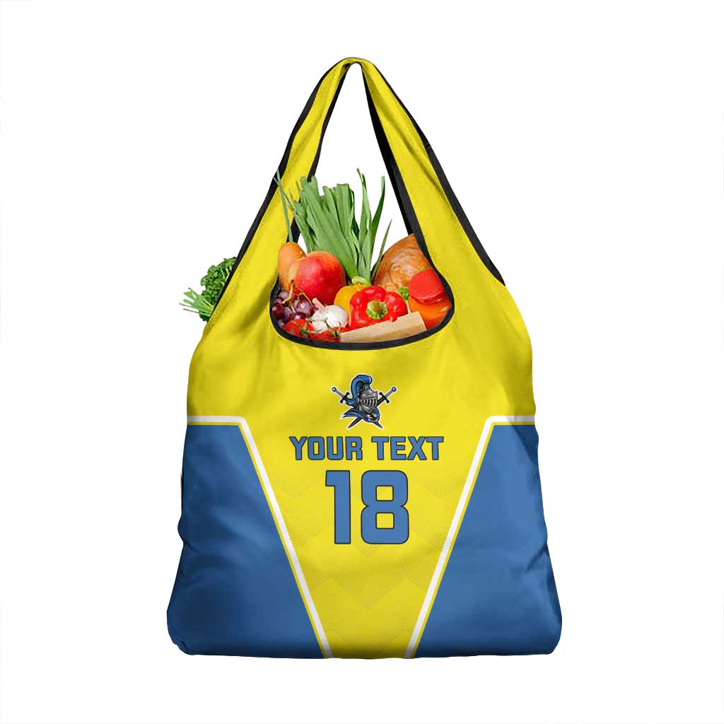 Custom West Knights of Yorkshire Grocery Bag Skate Hard Hit Harder Yellow Version - Wonder Print Shop