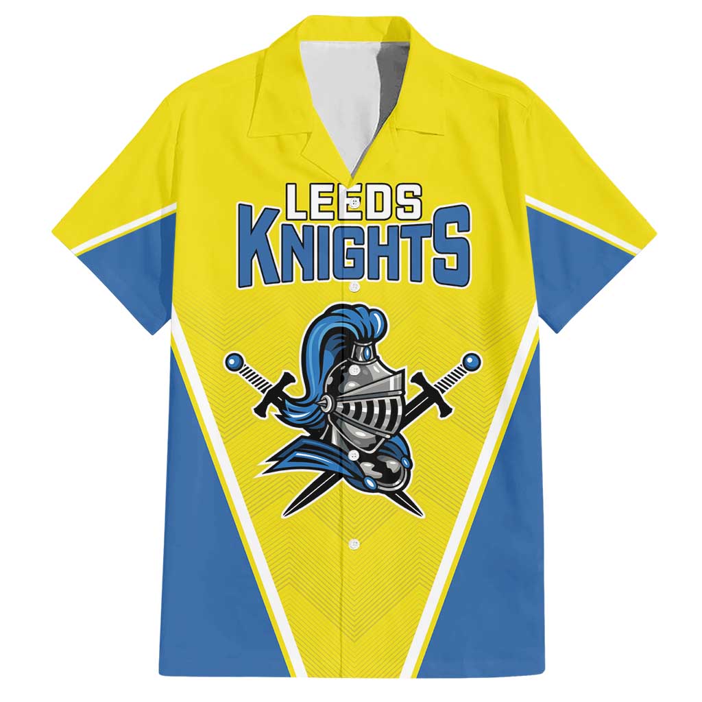 Custom West Knights of Yorkshire Hawaiian Shirt Skate Hard Hit Harder Yellow Version - Wonder Print Shop