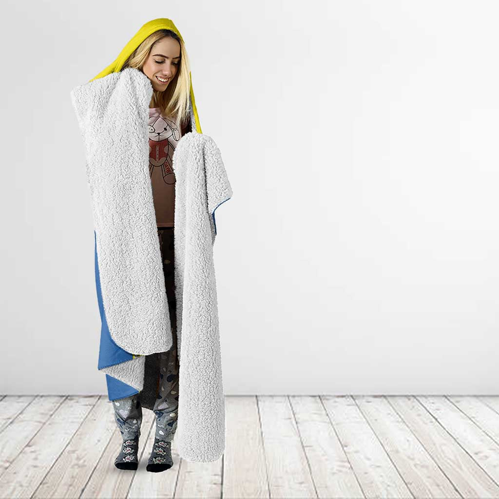 Custom West Knights of Yorkshire Hooded Blanket Skate Hard Hit Harder Yellow Version - Wonder Print Shop