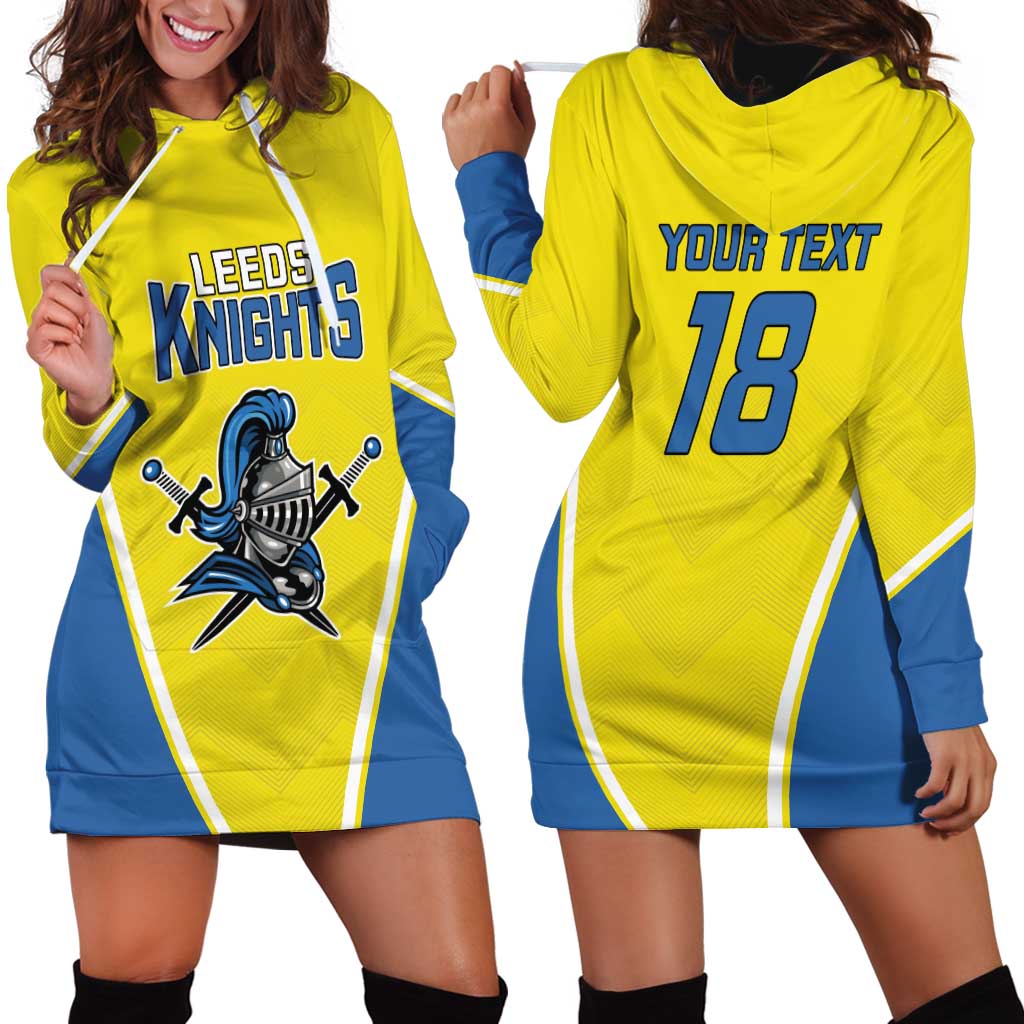 Custom West Knights of Yorkshire Hoodie Dress Skate Hard Hit Harder Yellow Version - Wonder Print Shop