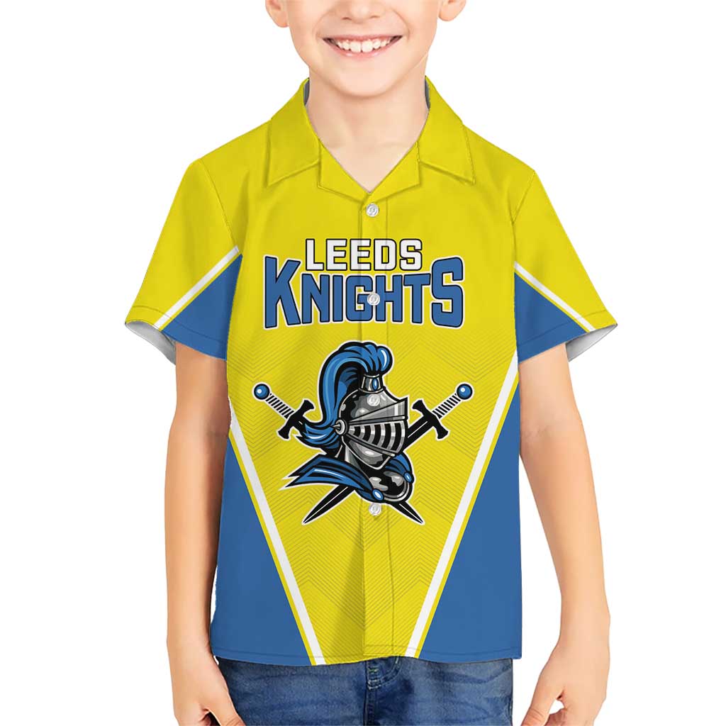 Custom West Knights of Yorkshire Kid Hawaiian Shirt Skate Hard Hit Harder Yellow Version - Wonder Print Shop