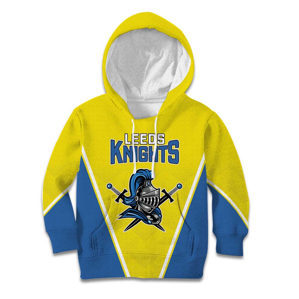 Custom West Knights of Yorkshire Kid Hoodie Skate Hard Hit Harder Yellow Version - Wonder Print Shop