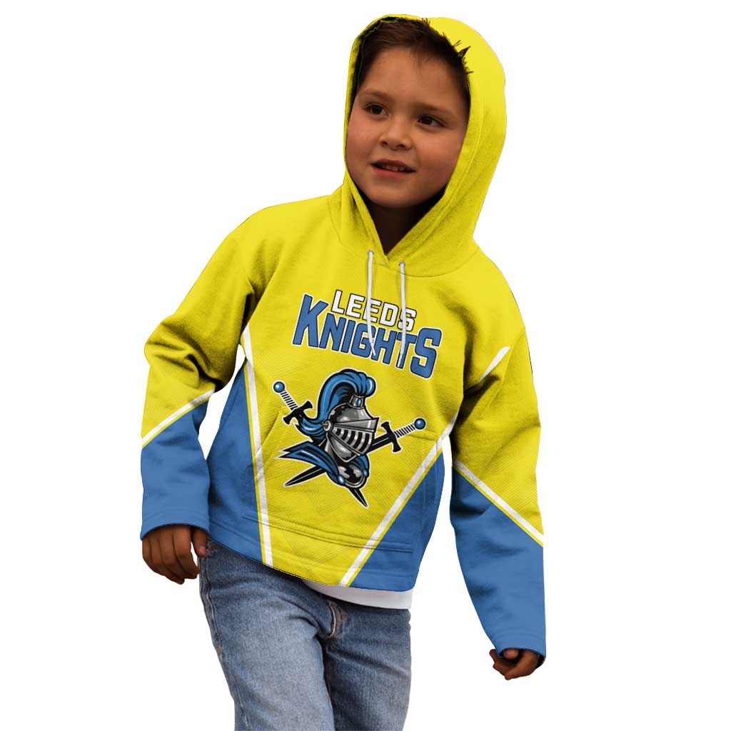 Custom West Knights of Yorkshire Kid Hoodie Skate Hard Hit Harder Yellow Version - Wonder Print Shop