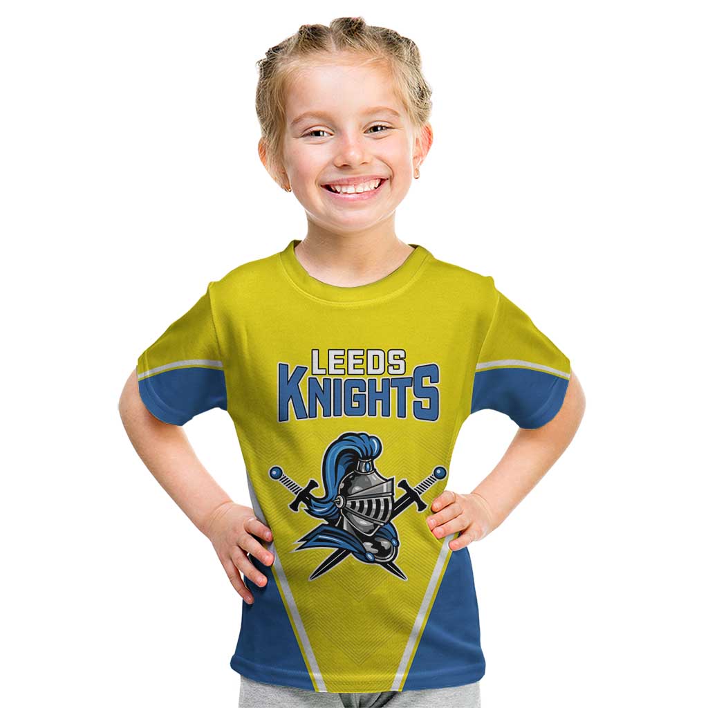 Custom West Knights of Yorkshire Kid T Shirt Skate Hard Hit Harder Yellow Version - Wonder Print Shop