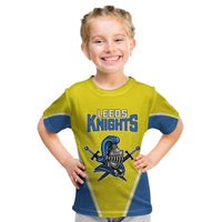 Custom West Knights of Yorkshire Kid T Shirt Skate Hard Hit Harder Yellow Version - Wonder Print Shop