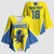 Custom West Knights of Yorkshire Kimono Sleeve Blouse Skate Hard Hit Harder Yellow Version - Wonder Print Shop