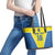 Custom West Knights of Yorkshire Leather Tote Bag Skate Hard Hit Harder Yellow Version - Wonder Print Shop