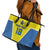 Custom West Knights of Yorkshire Leather Tote Bag Skate Hard Hit Harder Yellow Version - Wonder Print Shop