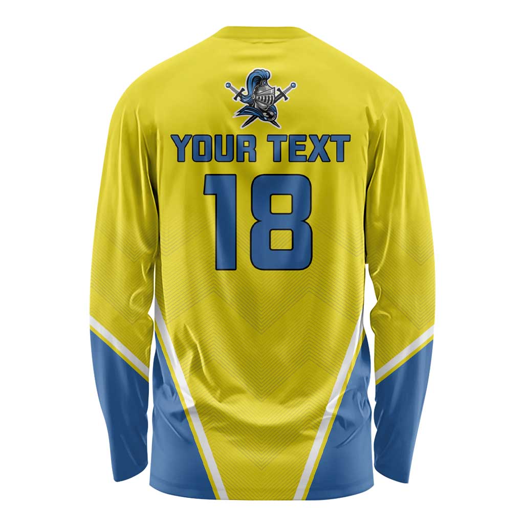 Custom West Knights of Yorkshire Long Sleeve Shirt Skate Hard Hit Harder Yellow Version - Wonder Print Shop