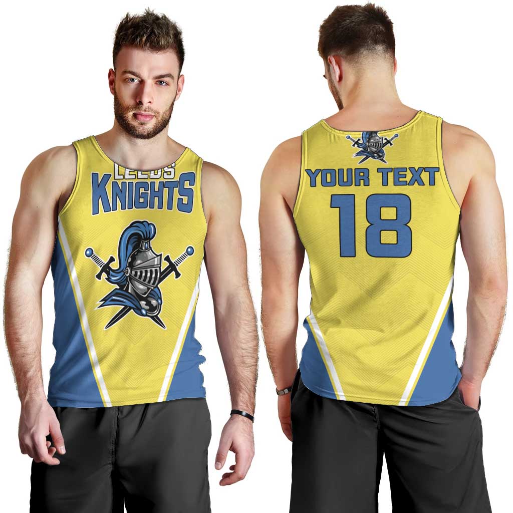Custom West Knights of Yorkshire Men Tank Top Skate Hard Hit Harder Yellow Version - Wonder Print Shop