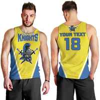 Custom West Knights of Yorkshire Men Tank Top Skate Hard Hit Harder Yellow Version - Wonder Print Shop