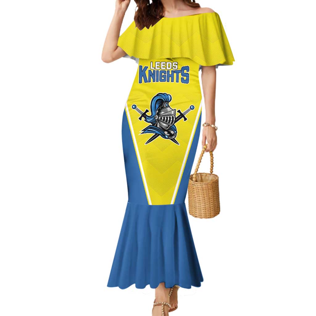 Custom West Knights of Yorkshire Mermaid Dress Skate Hard Hit Harder Yellow Version - Wonder Print Shop