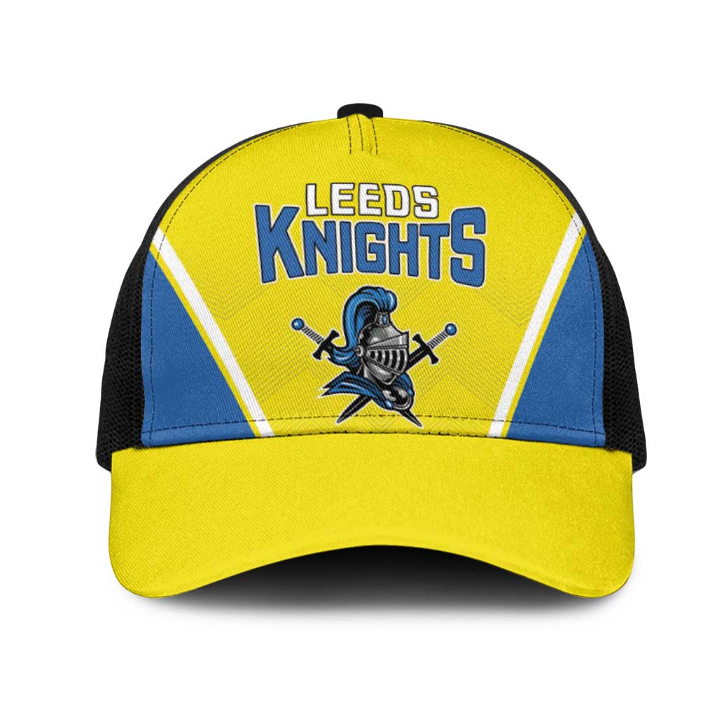 West Knights of Yorkshire Mesh Trucker Cap Skate Hard Hit Harder Yellow Version - Wonder Print Shop