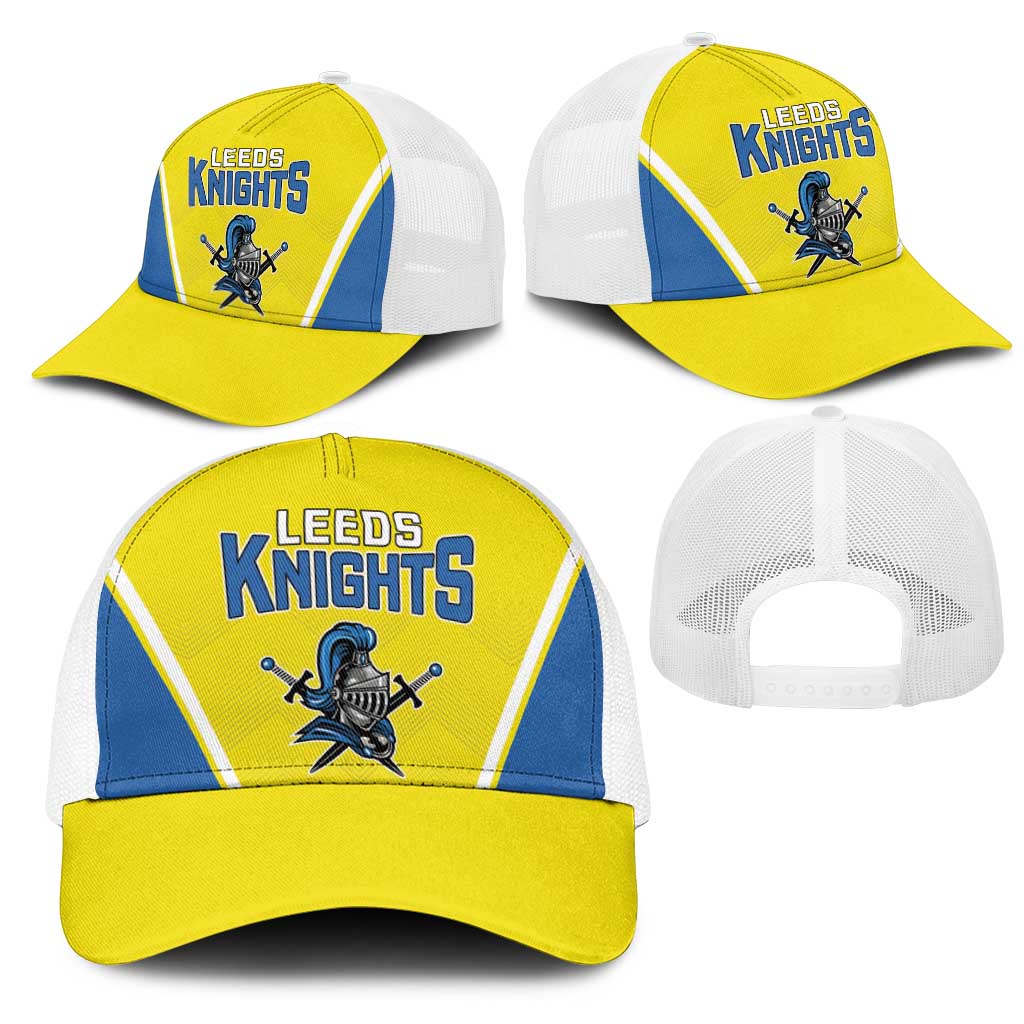 West Knights of Yorkshire Mesh Trucker Cap Skate Hard Hit Harder Yellow Version - Wonder Print Shop