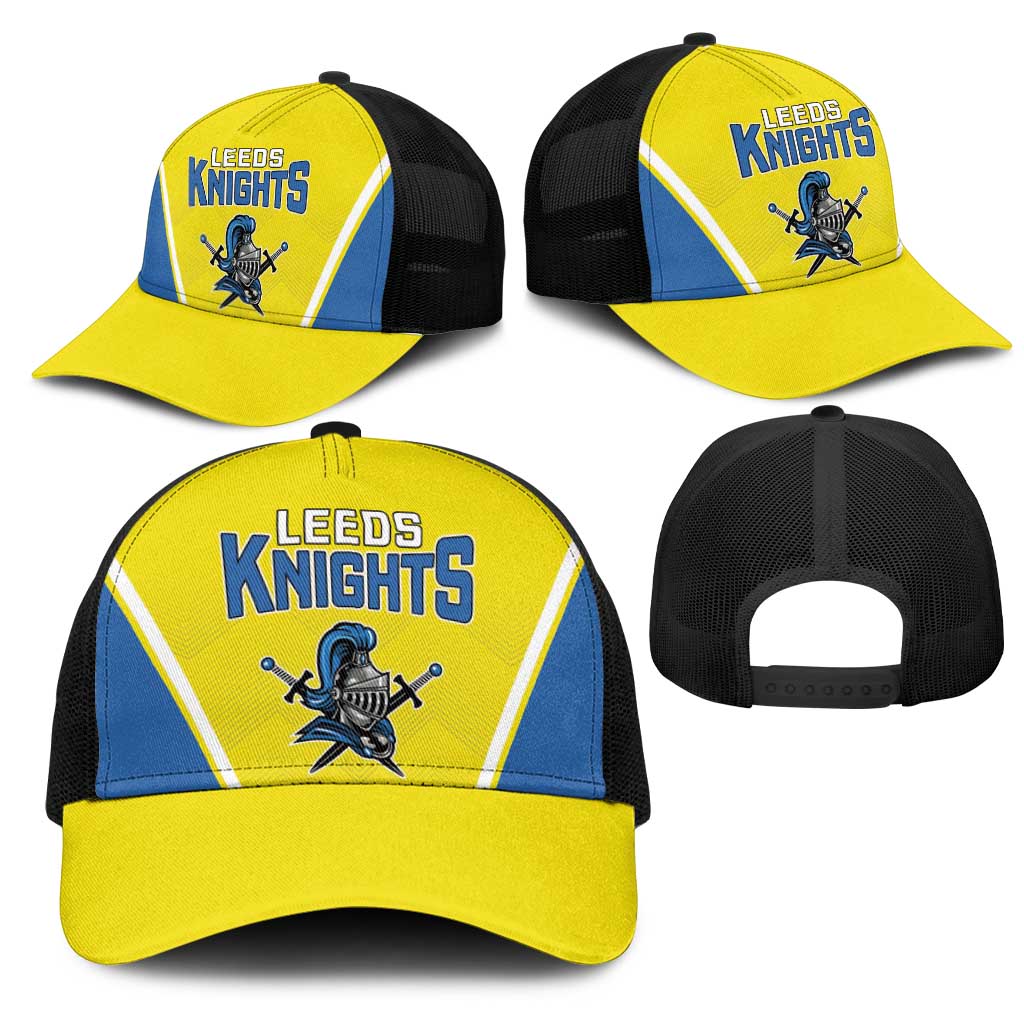 West Knights of Yorkshire Mesh Trucker Cap Skate Hard Hit Harder Yellow Version - Wonder Print Shop