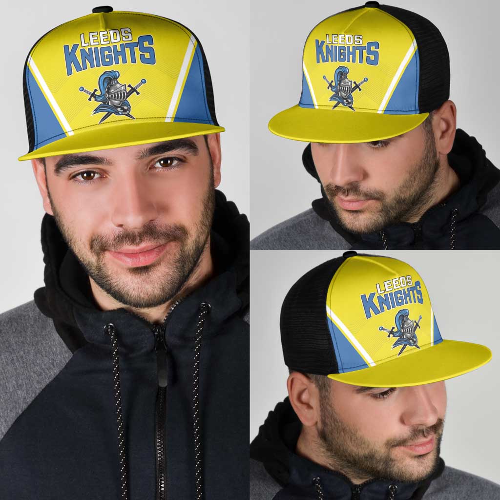 West Knights of Yorkshire Mesh Trucker Cap Skate Hard Hit Harder Yellow Version - Wonder Print Shop