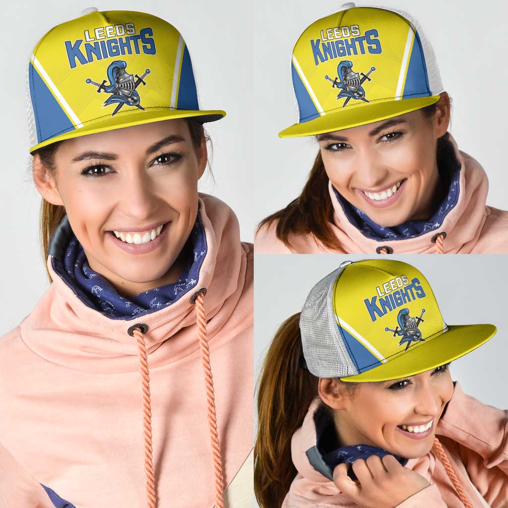West Knights of Yorkshire Mesh Trucker Cap Skate Hard Hit Harder Yellow Version - Wonder Print Shop