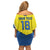 Custom West Knights of Yorkshire Off Shoulder Short Dress Skate Hard Hit Harder Yellow Version - Wonder Print Shop