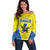 Custom West Knights of Yorkshire Off Shoulder Sweater Skate Hard Hit Harder Yellow Version - Wonder Print Shop