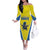Custom West Knights of Yorkshire Off The Shoulder Long Sleeve Dress Skate Hard Hit Harder Yellow Version - Wonder Print Shop