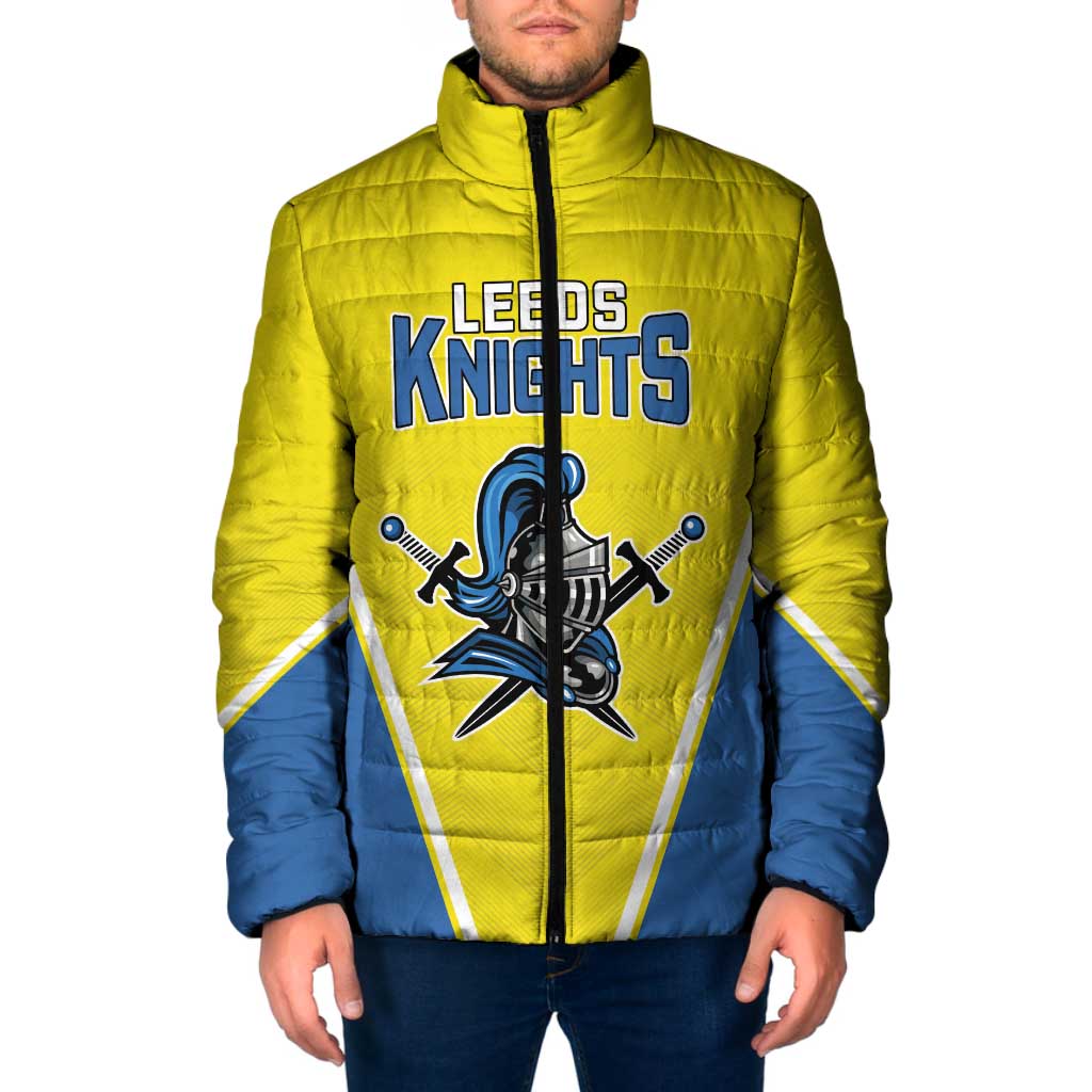 Custom West Knights of Yorkshire Padded Jacket Skate Hard Hit Harder Yellow Version - Wonder Print Shop