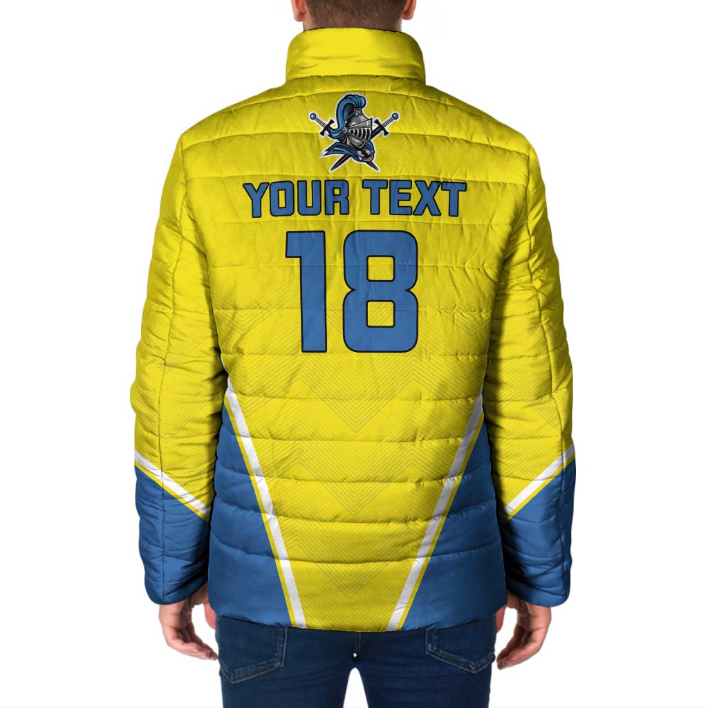Custom West Knights of Yorkshire Padded Jacket Skate Hard Hit Harder Yellow Version - Wonder Print Shop