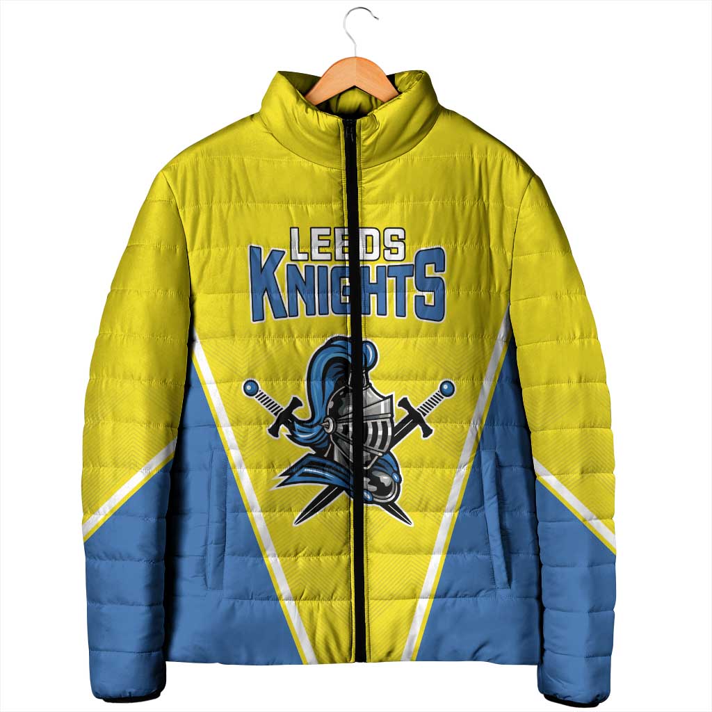 Custom West Knights of Yorkshire Padded Jacket Skate Hard Hit Harder Yellow Version - Wonder Print Shop