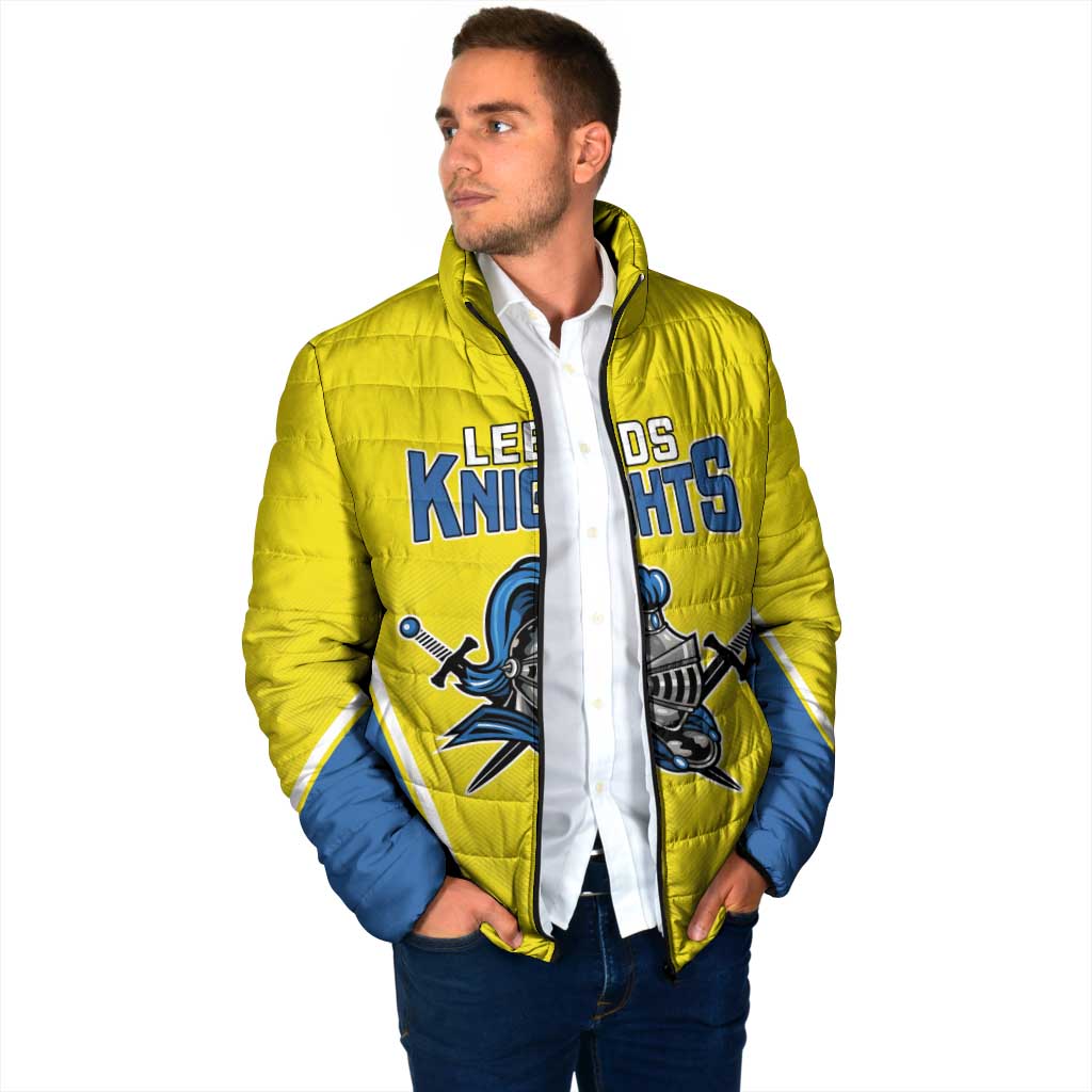 Custom West Knights of Yorkshire Padded Jacket Skate Hard Hit Harder Yellow Version - Wonder Print Shop