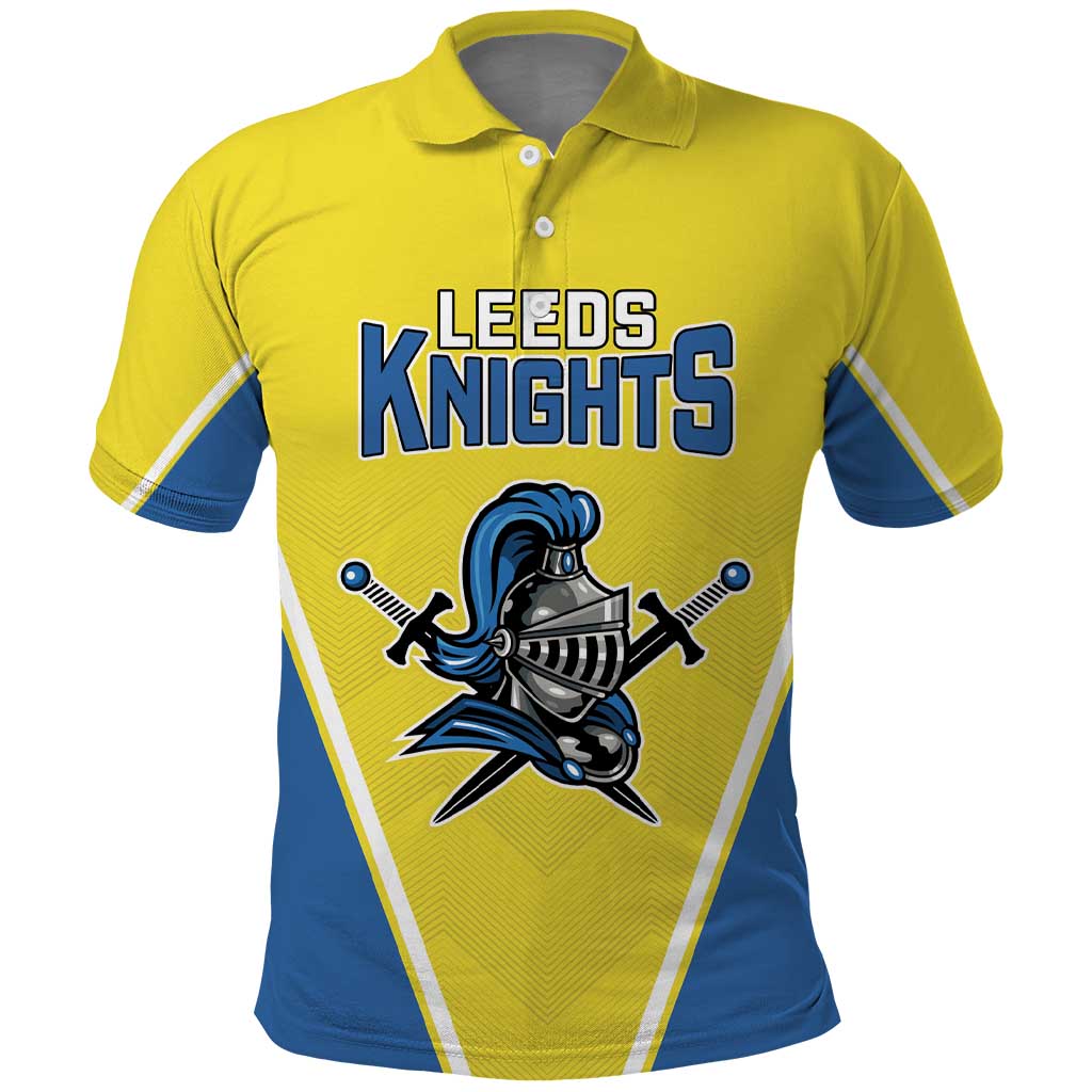 Custom West Knights of Yorkshire Polo Shirt Skate Hard Hit Harder Yellow Version - Wonder Print Shop