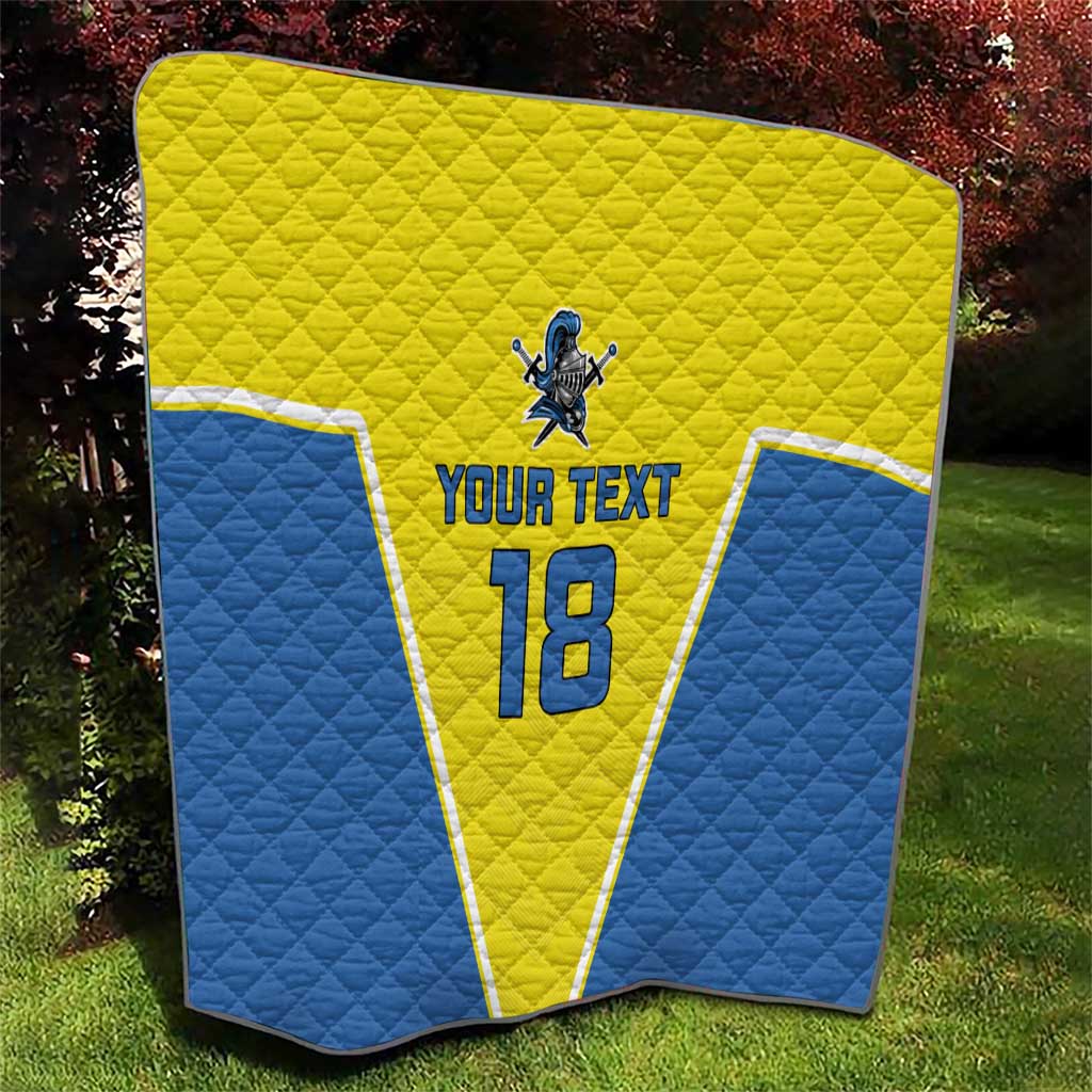 Custom West Knights of Yorkshire Quilt Skate Hard Hit Harder Yellow Version - Wonder Print Shop