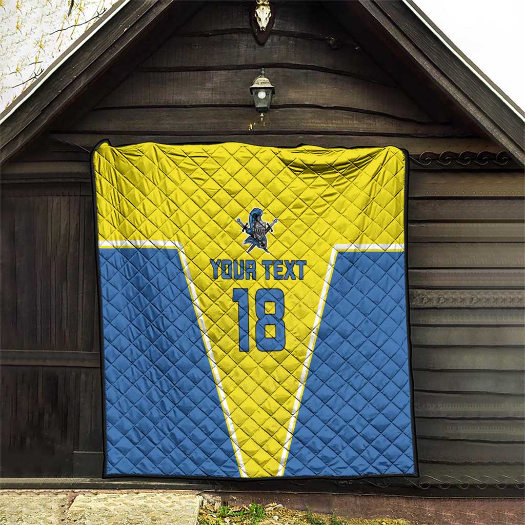 Custom West Knights of Yorkshire Quilt Skate Hard Hit Harder Yellow Version - Wonder Print Shop