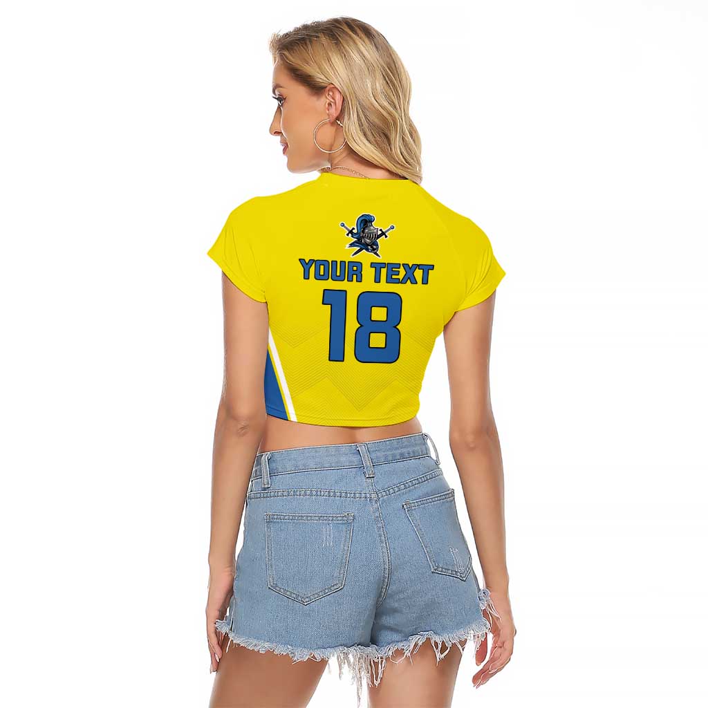 Custom West Knights of Yorkshire Raglan Cropped T Shirt Skate Hard Hit Harder Yellow Version - Wonder Print Shop