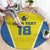 Custom West Knights of Yorkshire Round Carpet Skate Hard Hit Harder Yellow Version - Wonder Print Shop