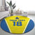 Custom West Knights of Yorkshire Round Carpet Skate Hard Hit Harder Yellow Version - Wonder Print Shop