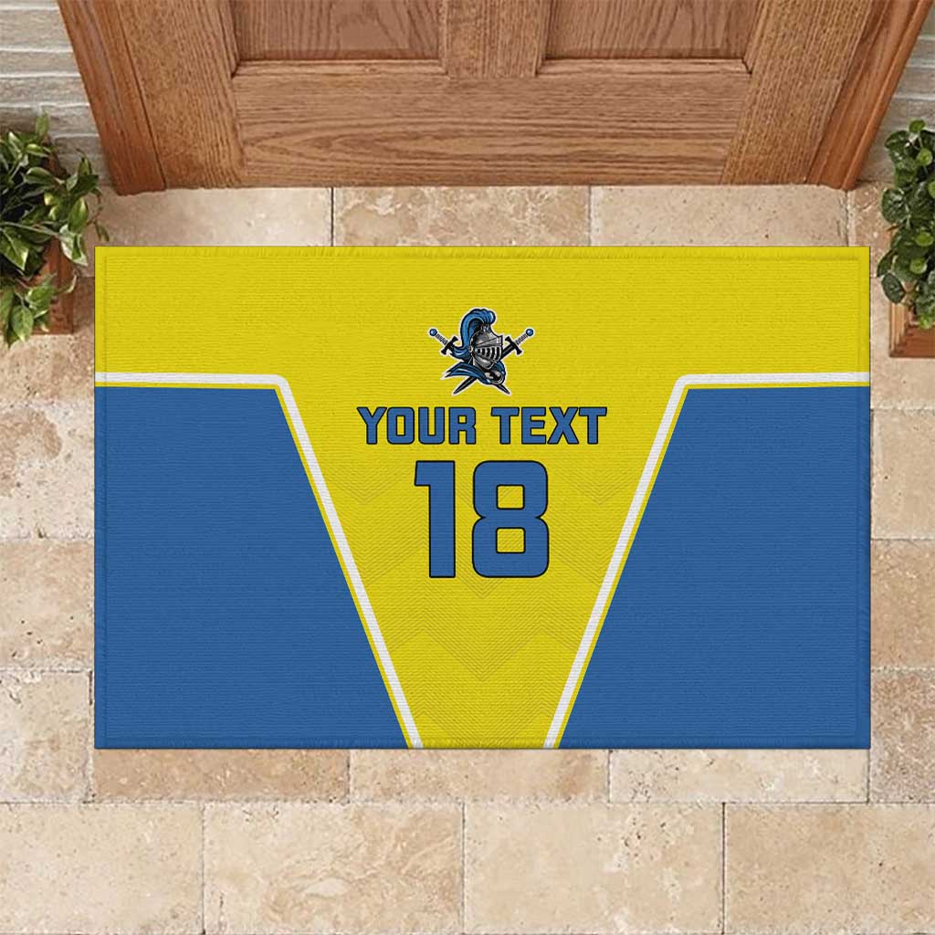 Custom West Knights of Yorkshire Rubber Doormat Skate Hard Hit Harder Yellow Version - Wonder Print Shop